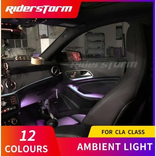 For Mercedes CLA class W117 2015-2019 car DIY ambient lamp for 12 colors LED ambient light illuminated car accessory