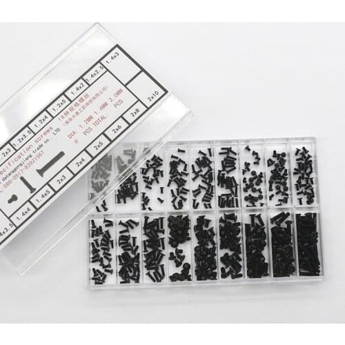 Free shipping 18 Species of Spectacles Frame Notebook Screw Small Screw Set Miniature Screw Watch Back Cover Screw