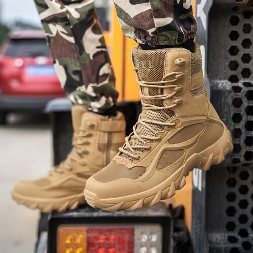 Autumn winter ankle Mens track military Boots Men Shoes Army work special forces Tactical Desert Combat outdoor Male bn7