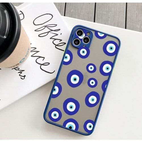 Lucky Eye Blue Evil Eye Print Hard Phone Case For iPhone XR X XS MAX SE2020 12 mini 11 Pro Max 7 8 6s Plus Shockproof Back Cover
