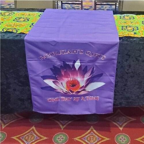 Custom Anniversary Table Runner, Personalized with your Message and Logo, Craft show table runner, customzed logo runner Multipl