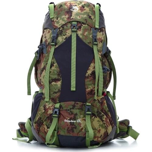 Jungle King 2017 new camouflage waterproof outdoor mountaineering bag large capacity long-distance travel package 65L camping