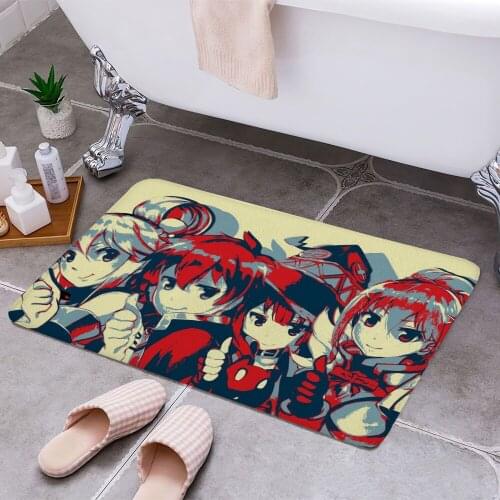 Konosuba Group 3D Print Doormats Rectangle Non-Slip DoorMat Bedroom Kitchen Entrance Print Door rugs Dropshipping