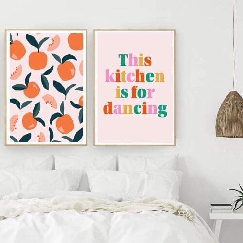 Orange Fruit Kitchen Wall Art Canvas Painting Nordic Posters And Prints Kitchen For Dancing Quote Picture For Living Room Decor