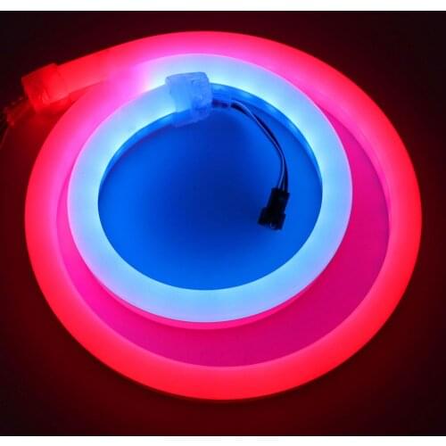 1m 2m 5m 10m 20m RGB led Neon pixel Rope DC 5V 12V 24V WS2812B WS2811 SK6812 Waterproof Neon Strip Light Tape 60leds/m Silicon