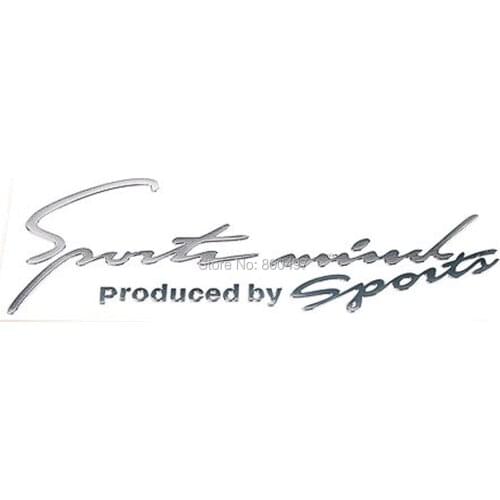 Newest 3D Car Trunk Nickel Alloy Badge Emblem Sticker Accessories Adhesive Styling Badge Decal For Sport Mind Produced by Sports