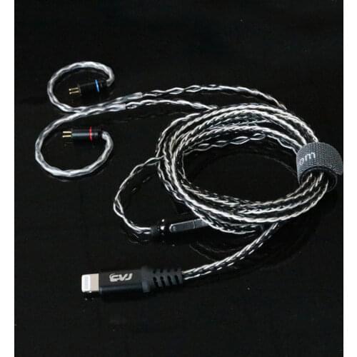 New 20 For Lightning cable Hifi Upgrade Cable For iphone cable Original chip 0.75MM 2PIN 0.78MM MMCX For se215 ue900 westone W4R