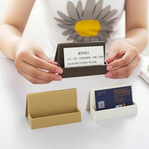 Office Business Card Holder Desktop Creative Card Stand Thicken PS Plastic Table Card Holders