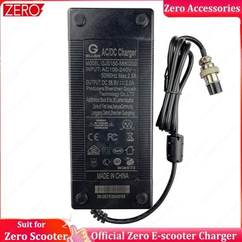 Original Charger Zero 8X 10X 11X DDM Mini Plus Electric Scooter 52V 60V 72V Spare Parts