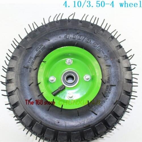 3.50-4 pneumatic wheel trolley caster trailer wheel 10 inch 4.10-4 pneumatic wheel4.10/3.50-4 tire