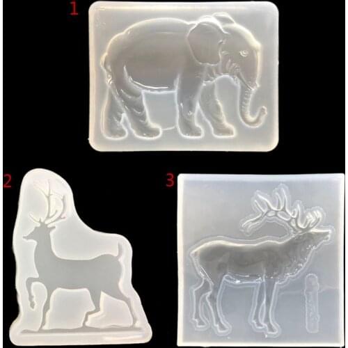 Christmas Deer Antler Elephant Elk DIY Silicone Mold Animal Resin Jewelry Hand Making Tool
