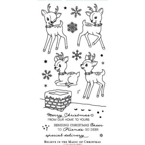 Christmas elk Transparent Clear Silicone Stamp/Seal for DIY scrapbooking/photo album Decorative clear stamp A858