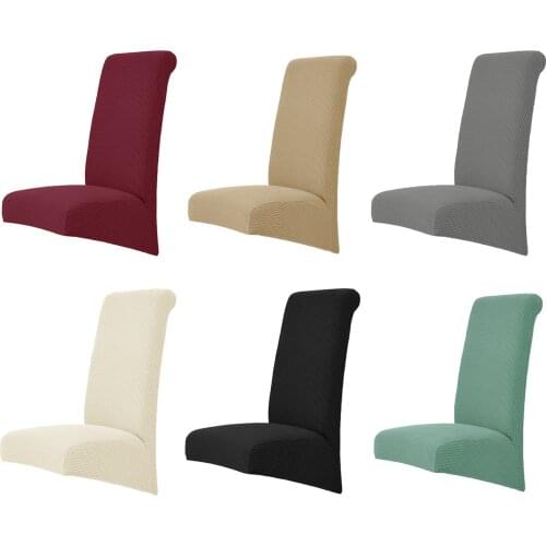 Modern High Back Chair Cover Corn Fleece Slipcover Removable Protector Decoration Comfortable Stretchable Easy Wash