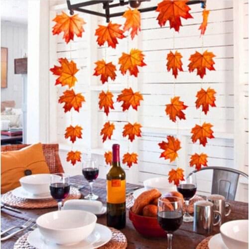 LED String Maple Leaves Fairy Garland String Lights Battery Operated led Garden Home Christmas Decoration Light white warm white