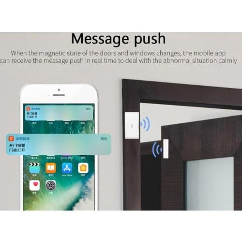 ZigBee Smart Life Smart Door Sensor Window Sensor Door Magnetic Alarm Detector Independent Magnetic Sensor APP Remote Control