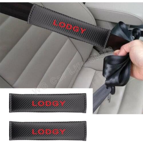 Car Safety Belt Protector Covers For Dacia Lodgy PU Leather Car Seat Belt Cover Shoulder Pad Interior Accessories