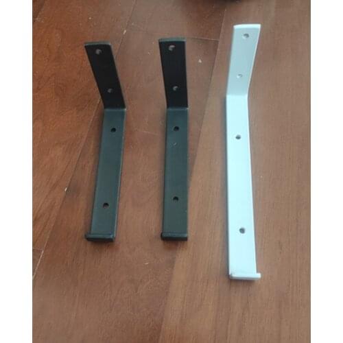 1Pair(2 PCS)/Lot Black Wall Mounted Shelf Bracket Brackets Support With Screws L shape White bracket