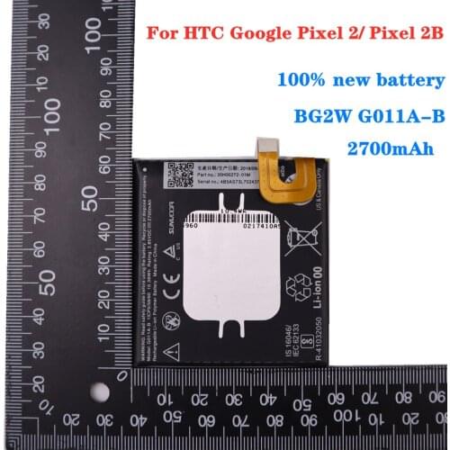 2700mAh G011A-B BG2W Mobile Phone Battery For Google Pixel 2B / Pixel 2 Li-ion Polymer Batteries