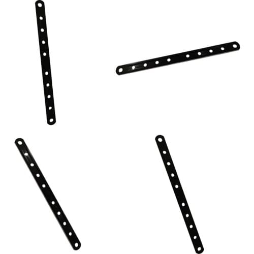 4pcs Universal Exhaust Muffler Bracket For Motorcycle Strap - Black