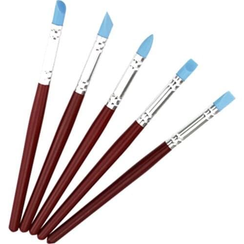 5X Silicone Color Shapers Clay Cake Tools Pottery Painting Molding