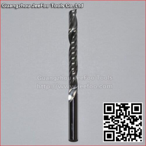 6*52mm Solid Carbide One Flute Spiral Bits for Acrylics, CNC Milling Cutters, PVC Mills