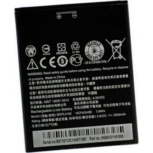 2000mAh BOPM3100 BOPL4100 batteries For HTC Desire 526 526G 526G 526G+Dual SIM D526H Smartphone High quality Replacement Battery