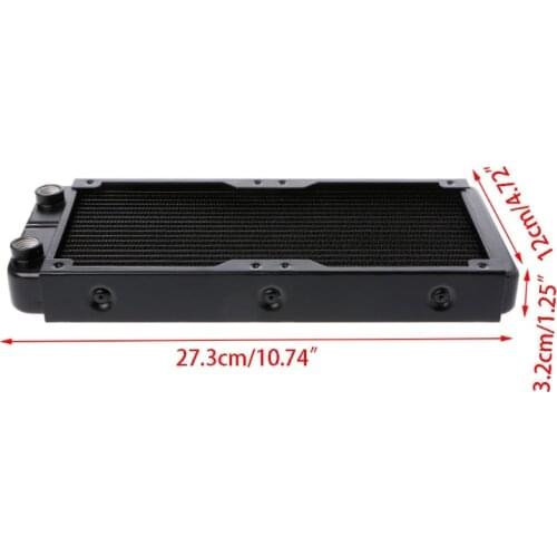 240mm Aluminum Computer Radiator Water Cooler 18 Tube CPU Heat Sink Exchanger