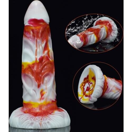 2021 Huge Anal Butt Plug Silicone Dildo Dream Passion Flame Animal Penis Toy Female Male Orgasm Erotic Texture Massager Sex Shop