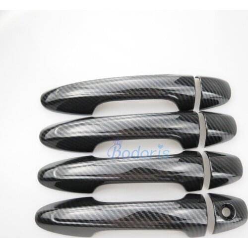 Car ABS handle Protective Cover Door Handle Outer Bowls Garnish Moulding Trim 2016 2017 2018 For Toyota Fortuner Accessories