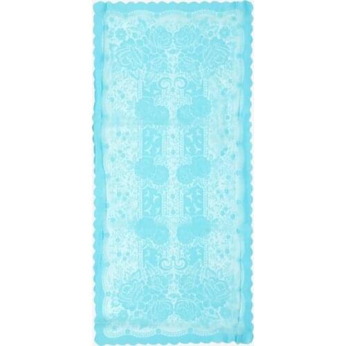 Knitting Board Patterned Console Cover Sultan Turquoise