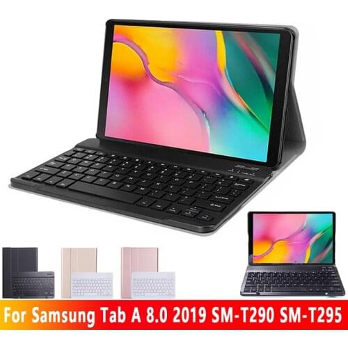 Keyboard Case for Samsung Galaxy Tab A 8.0 2019 SM-T295 SM-T290 Slim Leather Bluetooth Keybaord Tablet Cover for T290 T295