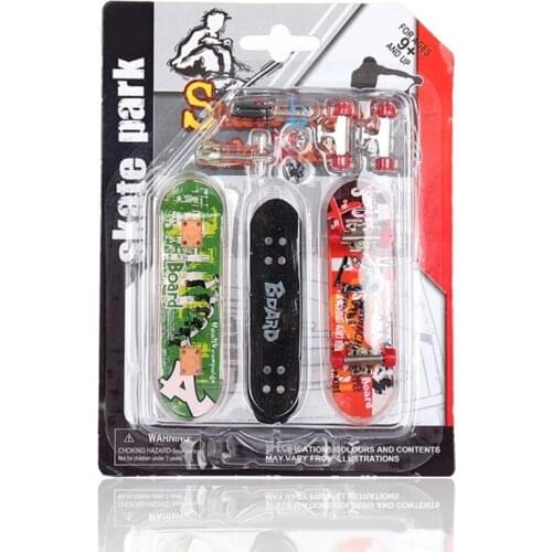 DIY Assembly Mini Finger Skateboard Deck Truck Skate Park Board Boy Kids Children Present