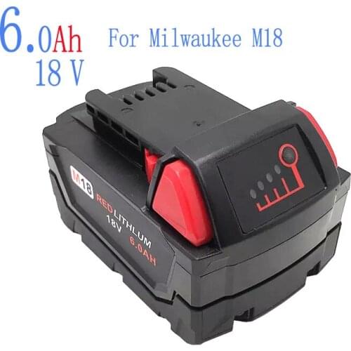 For Milwaukee M18 18V6000Ah Rechargeable Cordless Drill Power Tool Battery