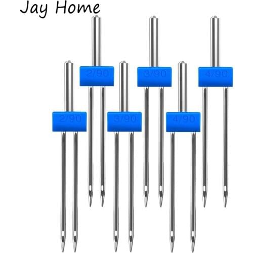 3PCS Sewing Machine Needles Double Twin Needles Pins Stretch Needles with Box for Household Sewing Machine DIY Sewing Tools
