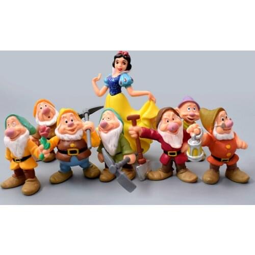 Disney 8pcs/Set 6-10cm Snow White And The Seven Dwarfs Action Figure Toys Princess Pvc Dolls Collection Toys For ChildrenS Gift