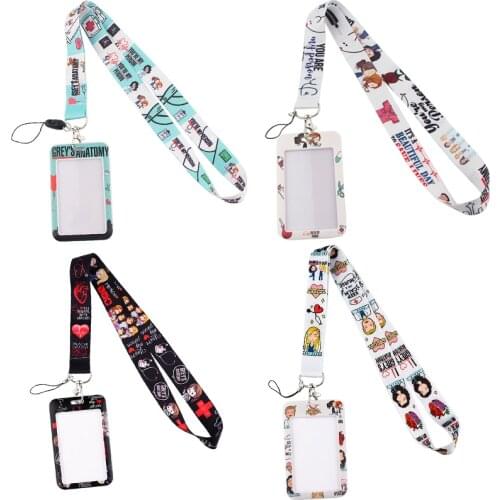 G1888 Cartoon TV Show Card Holder ID Holder Bus Card Holder Staff Card With Lanyard For Doctor Nurse