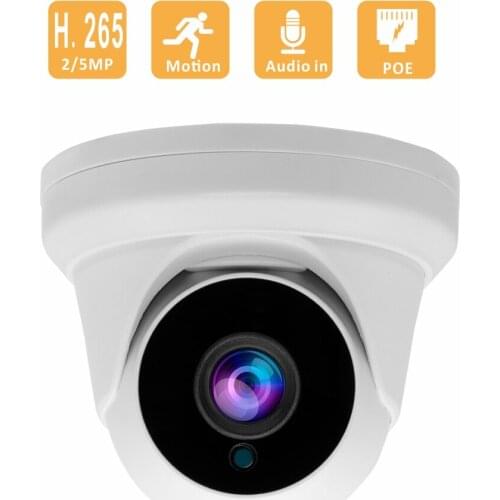 H.265 Onvif IP Turret CCTV Camera Audio in 2.8mm Fixed Lens Motion detection Waterproof Outdoor Night vision Remote Access
