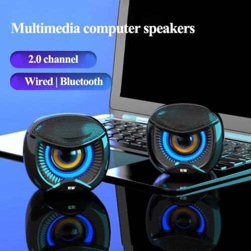 SOAIY Mini Computer Speaker USB Wired Speakers 4D Stereo Sound Surround soundbox For PC Laptop Notebook bluetooth Loudspeakers