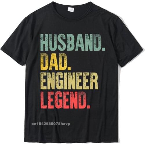 Mens Funny Vintage Shirt Husband Dad Engineer Legend Retro T-Shirt Top T-Shirts Comfortable Oversized Men Tees Comfortable