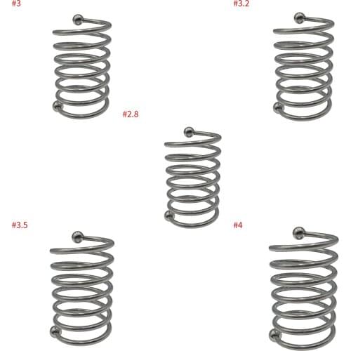 Stainless Steel Male Penis Dildo Ring Anal Plug Spiral Design with Beads Spring Delay Ejaculation Adult Product Sex Toys for Men