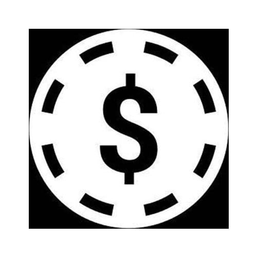 Black/Sliver Dollar sign Car Decal Vinyl Sticker Simple Silhouette Removable Waterproof Rear Window Decor S1104