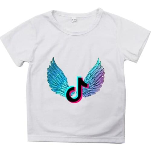 New Tik Tok Children T Shirt Kawaii Summer Tops Cartoon Kids Boys Girls T-shirt Fashion Harajuku Graphic