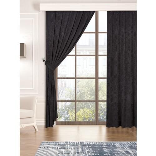 Belnido Home 300x240 Black New Soft Backdrop Curtain