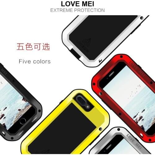 Wholesale Luxury Dirt-resistant Anti-knock Metal Aluminum Cases Cover with Gorilla Glass for iPhone 8 Heavy Duty Protection Case