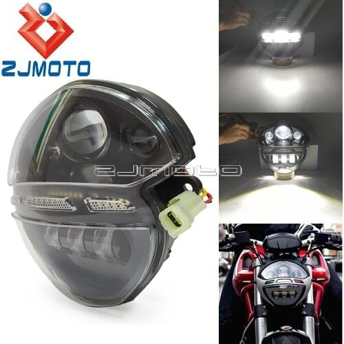 Motorcycle 12V LED Front Headlight DRL High/Low Head Lamp For Ducati Monster 695 696 696 ABS 795 796 796 ABS 2011-2014