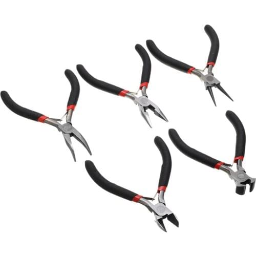 5pcs Jewellery Pliers Beading Jewellery Making Tools Round Mini Nose Flat Plier For DIY Beading Hand Tool Accessories