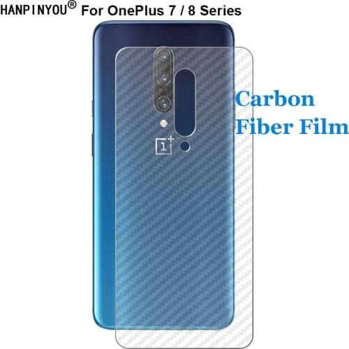 For OnePlus 7 7T 8 8T Pro Lite Nord Durable 3D Anti-fingerprint Carbon Fiber Back Film Rear Screen Protector Sticker (Not Glass)