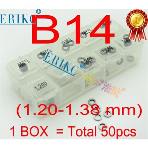 ERIKC B14 Gaskets Size:1.20mm--1.38mm Adjusting Shim Set and Cr Injector Repair Shims for 0445110# 0445120# Injectors