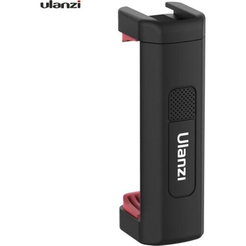 Ulanzi Mini Clip Adjustable Phone Holder with Cold Shoe Mount 1/4 Inch Screw Hole for Smartphones Tripod Microphone LED Light
