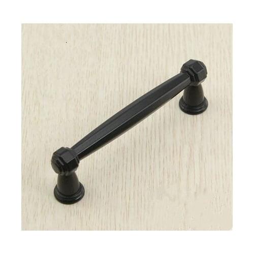 Drawer pull Black kitchen cabinet door handle 96mm black dresser cupboard door pull knob black modern simple furniture handle